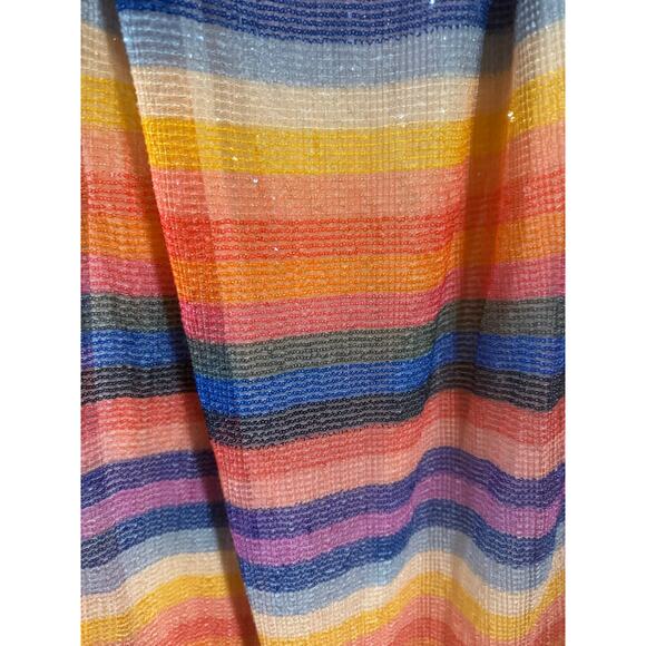 RACHEL Rachel Roy Plus Size Rainbow-Stripe Sequin Dress – Size 16W - Picture 7 of 10